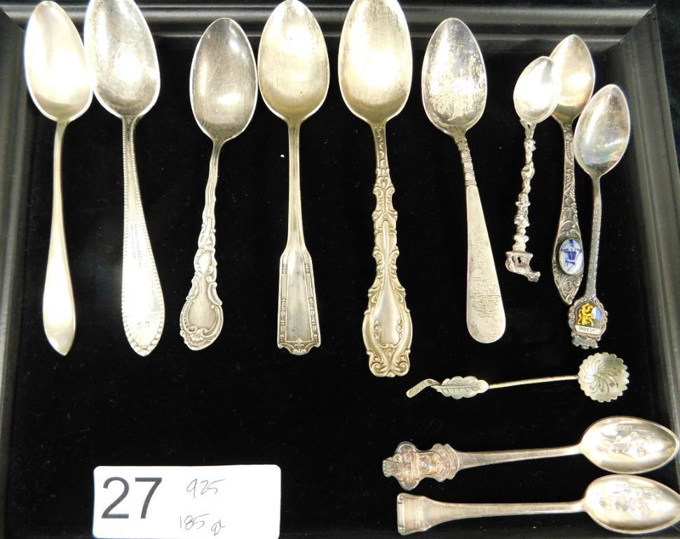 Sterling Silver - 12 Collectors and Misc. Spoons - 185 Grams (1 of 16)