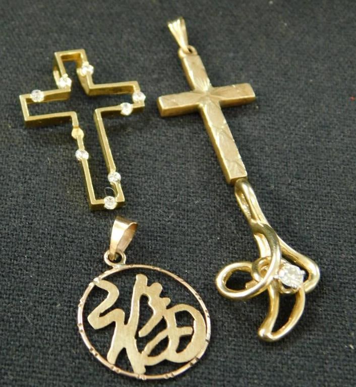 10K Yellow Gold - 4 Charms / Pendants - 4.4 Grams TW (1 of 8)