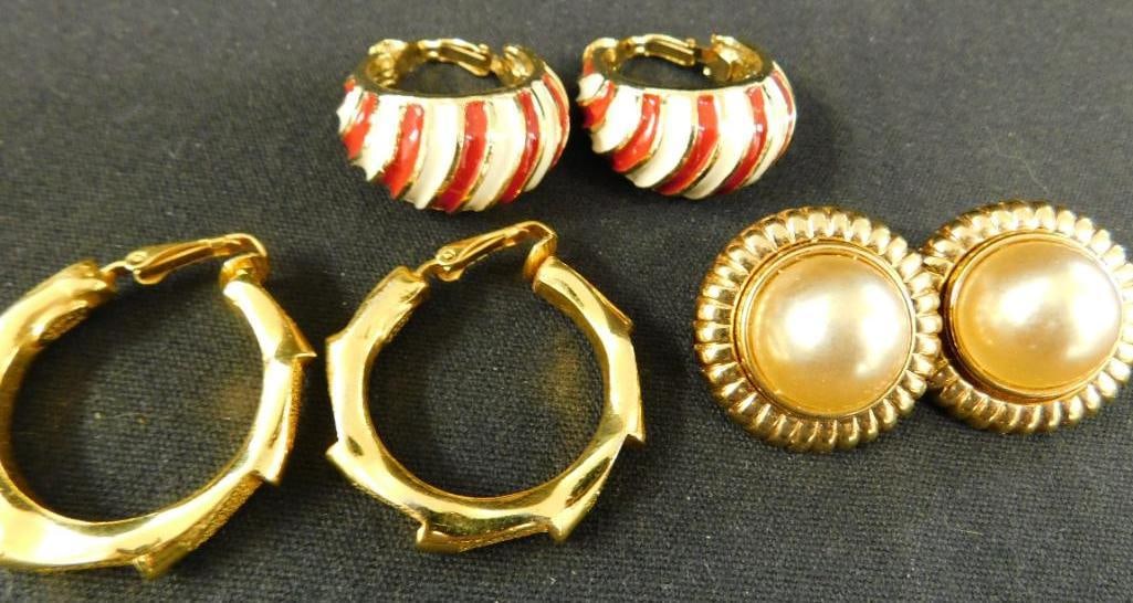 Group of 3 Pairs of Designer Kenneth Lane - KJL - Clip On Earrings (1 of 12)