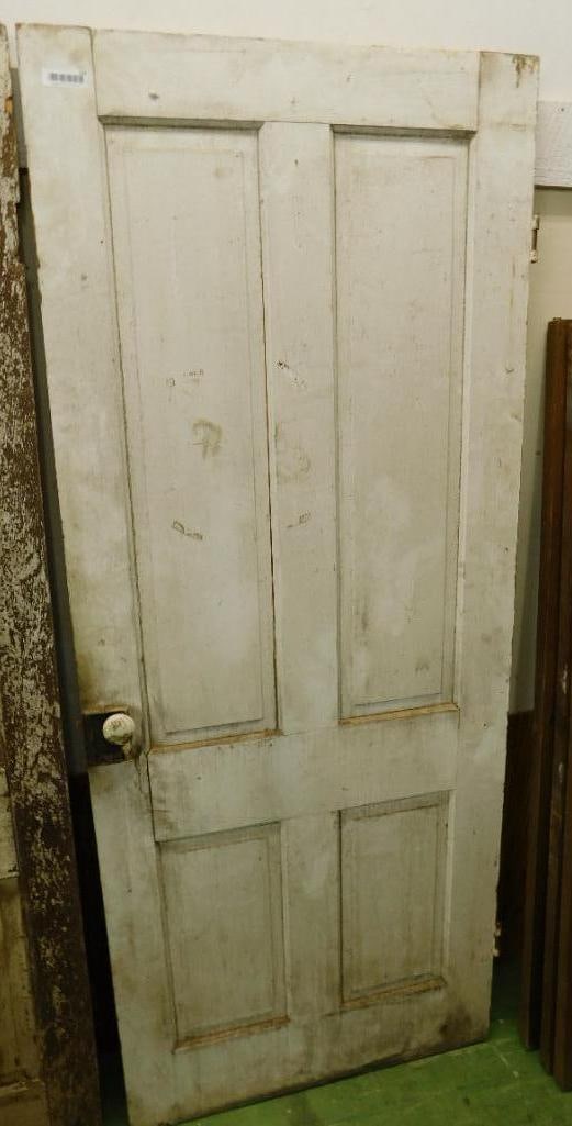 4 Paneled Door with Knob: 81.5" x 33.5"