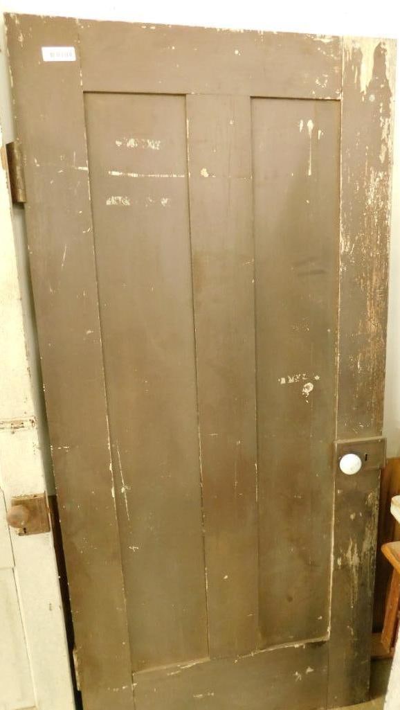2 Panel Door - Pegged and Mortised with Knob: 77" x 36"