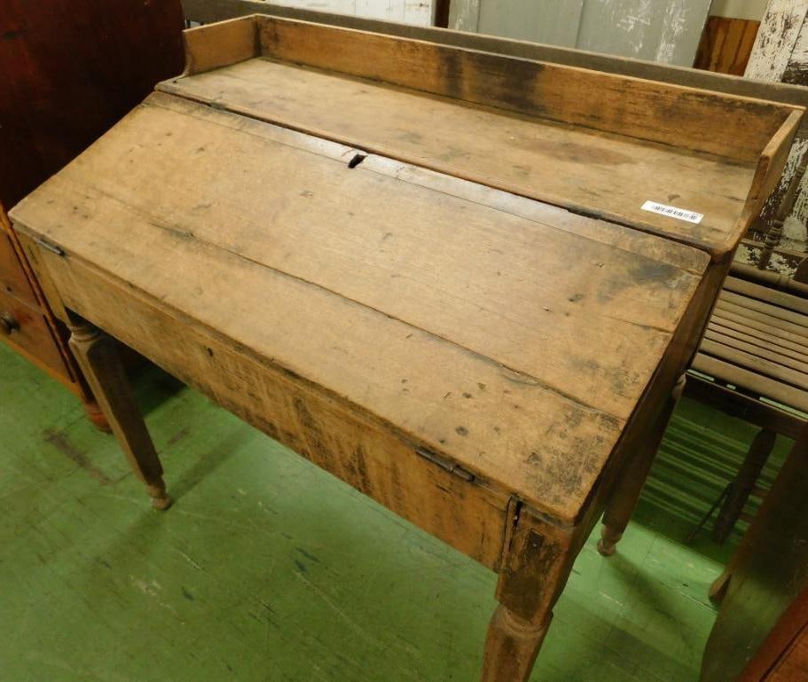 Slant Top Desk: 37" x 38" x 25"