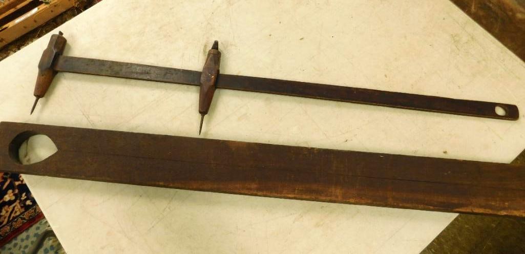 Scribe and Straight Edge - 32": See Photos For Details and Condition