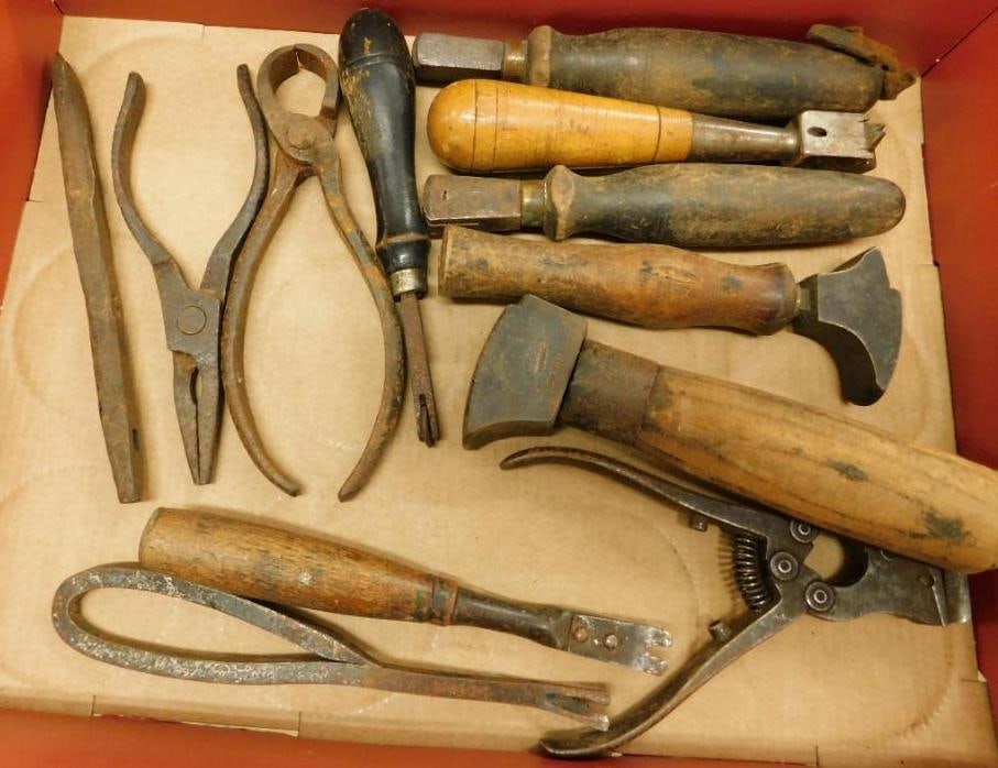 Box Lot of Leather Working Tools and Pliers (1 of 7)