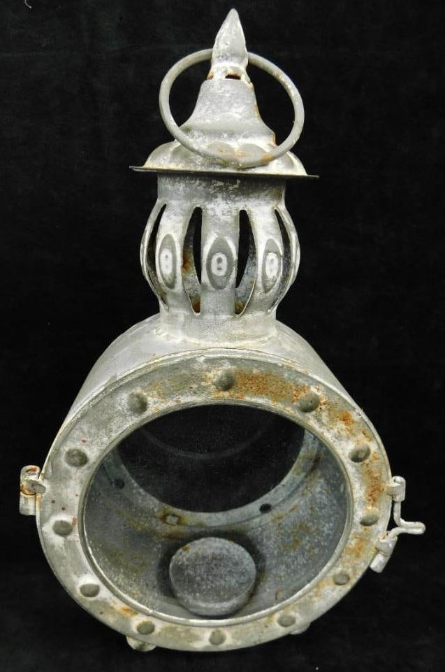Modern Metal and Glass Tea light / Votive Lantern - 12" x 6.5" x 3.5": See Photos For Condition and Details