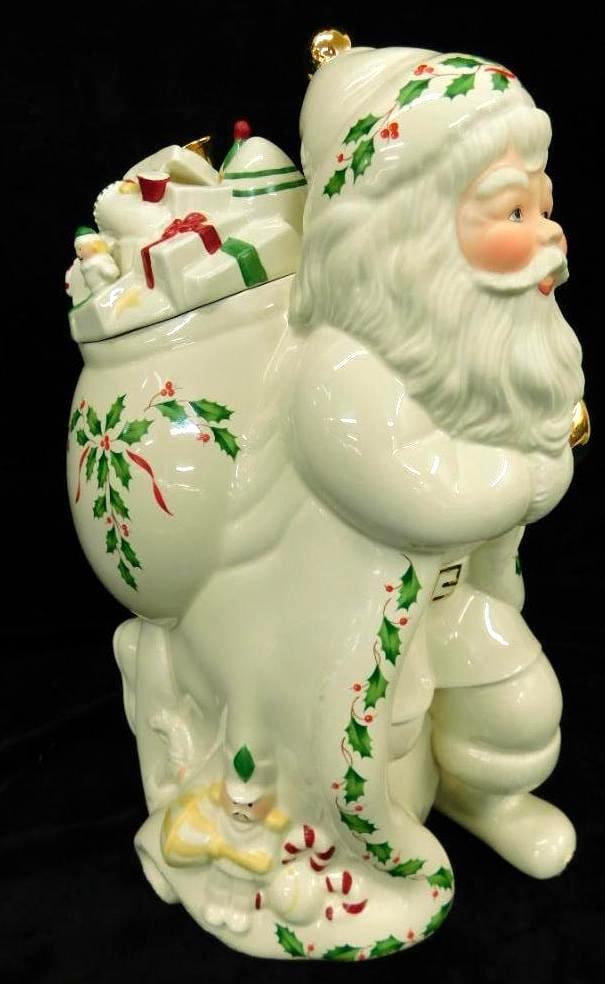 Lenox - " Holiday Santa Cookie Jar" - Like New - Original Box (1 of 11)
