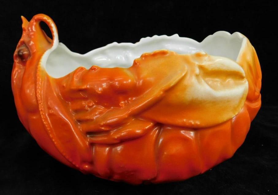 Royal Bayreuth Porcelain - Bavaria - Lobster Tureen - 5" x 8" x 6": See Photos For Condition and Details