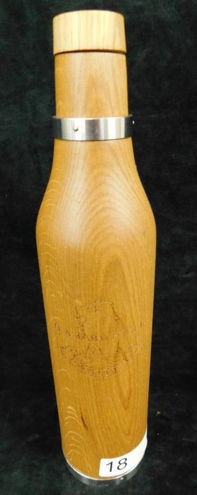 Oak Wood Bottle - Paglione - 14.75" x 3.75": See Photos For Condition and Details