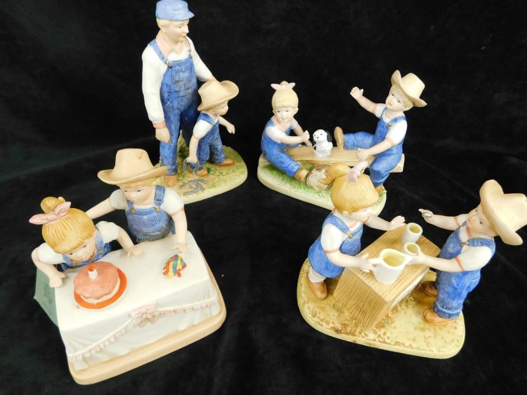 "Denim Days" by Homco - Collectible Figurines - 4 Pieces - Misc. (1 of 7)