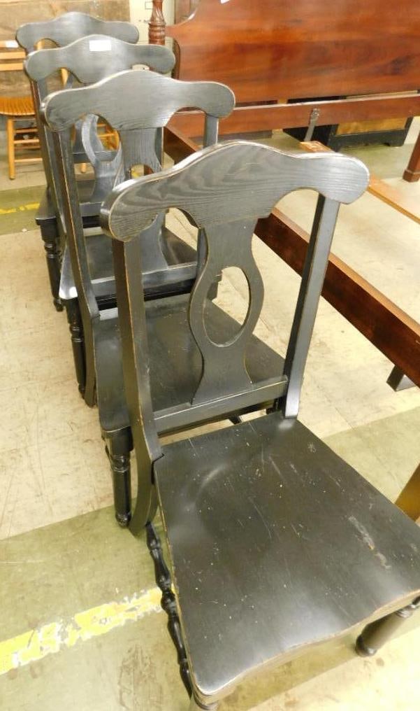 4 Modern Black Dining Chairs (1 of 7)