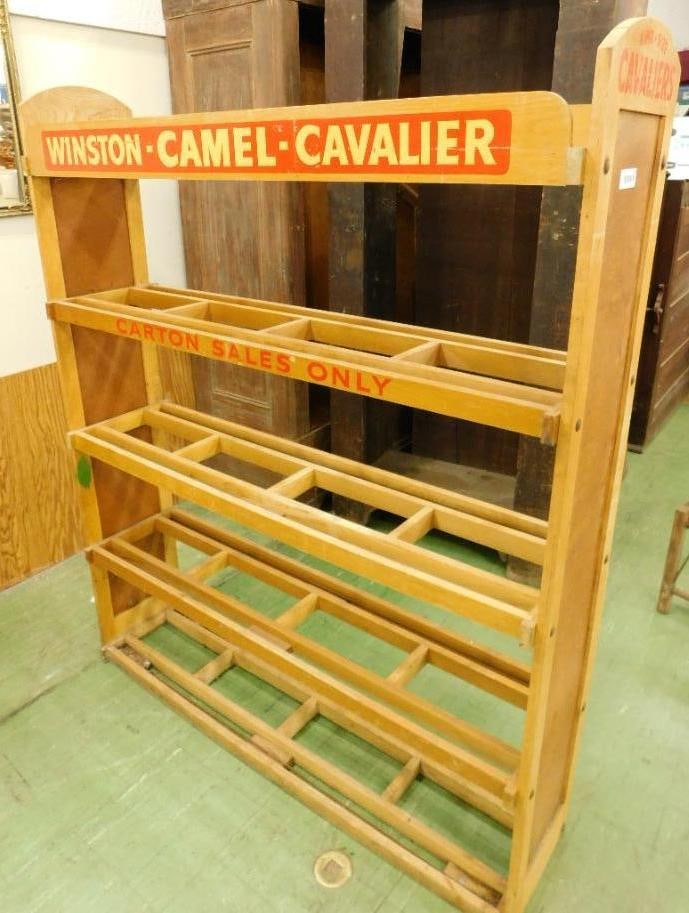 Vintage Winston-Camel-Cavalier Retail Carton Rack: 64" x 54" x 13"