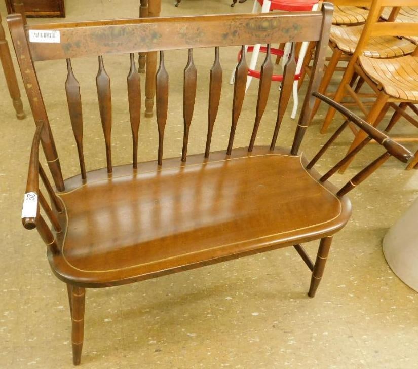 Nichols and Stone Stenciled Bench (1 of 10)