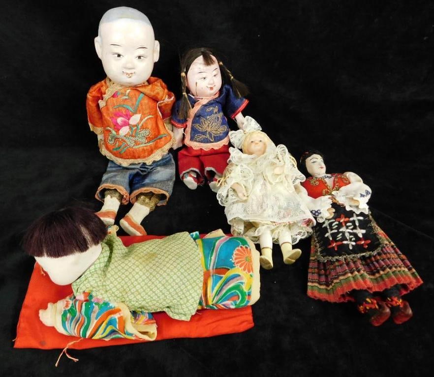 Lot of Mostly Asian Vintage Dolls (1 of 10)