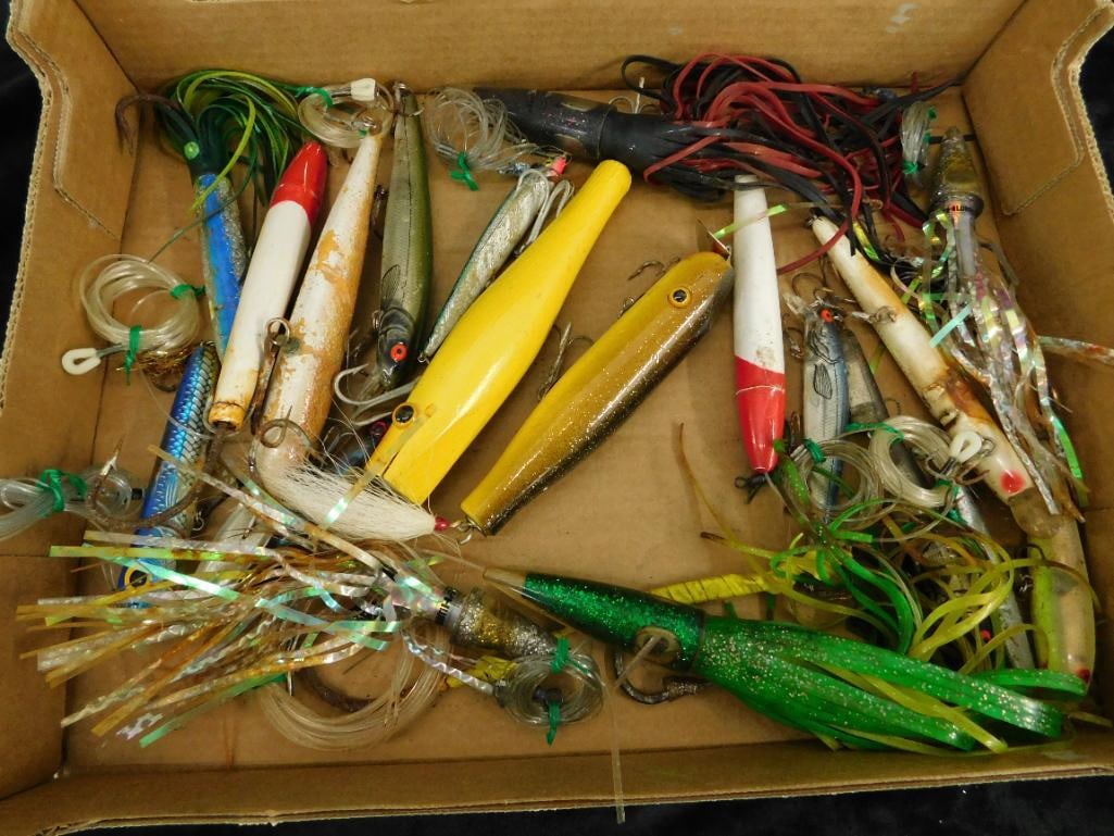 Box Lot of Vintage Fishing Lures: See Photos for Details and Condition
