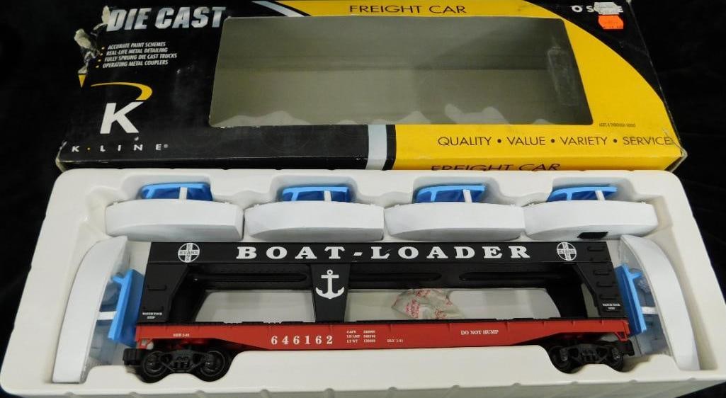 K-Line - O Gauge Model Trains - K694-8011 - Evans Boat Loader with 6 Boats (1 of 10)