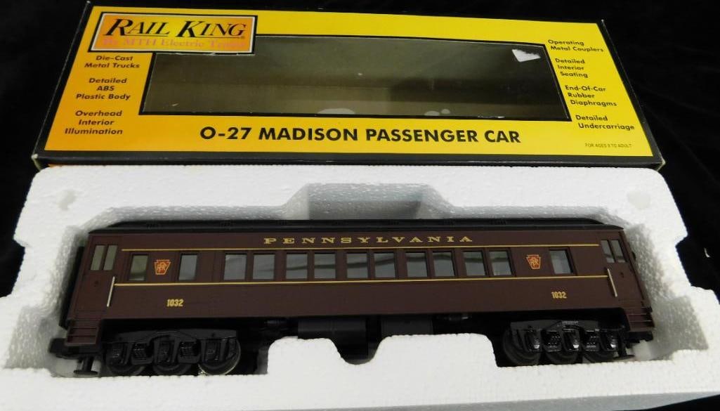 Rail King - MTH - O Gauge Model Trains - #30-6250D - Pennsylvania Madison Coach Car (1 of 9)