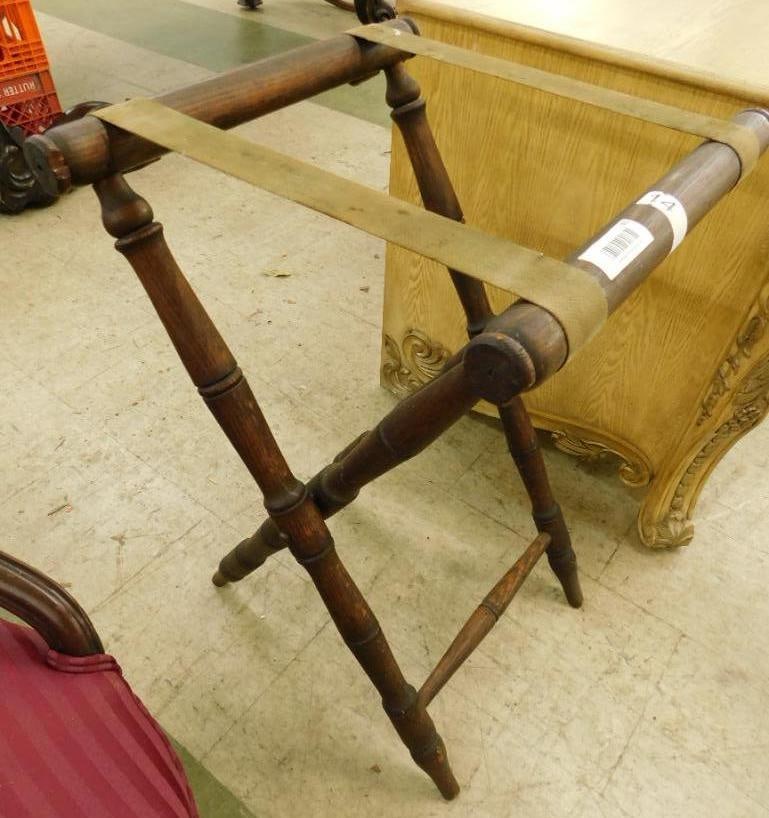 Vintage Tall Luggage Rack: 30" x 17" x 18.5"