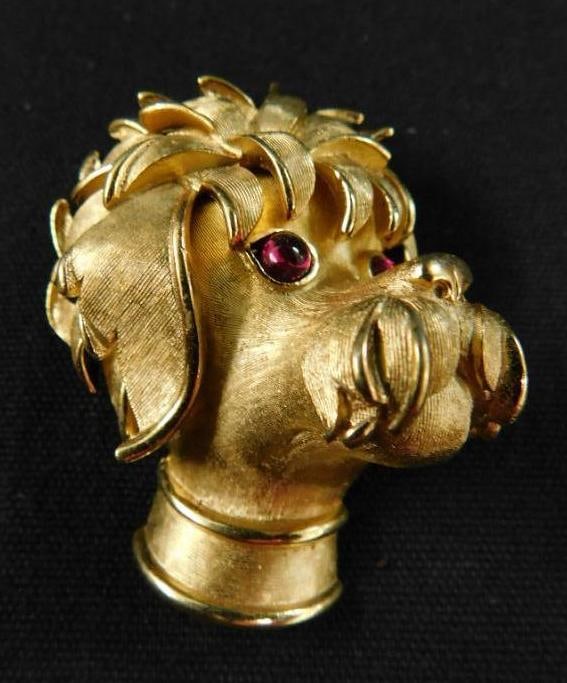 Costume Jewelry - Signed Trifari - Poodle Brooch (1 of 9)