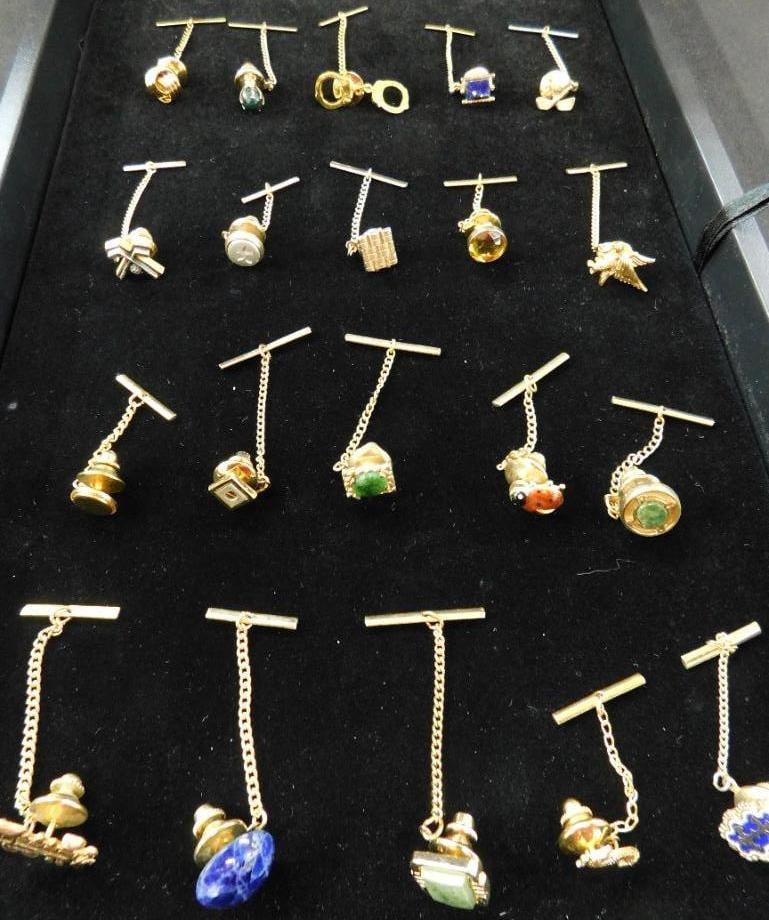 Mens Costume Jewelry - Tie Tacks - 20 Pieces - Goldtone (1 of 11)