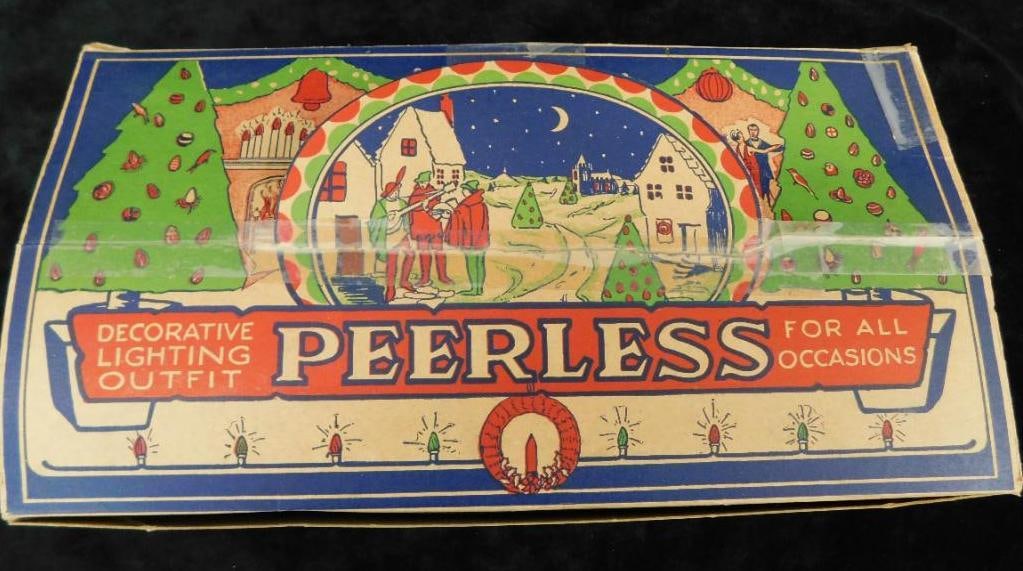 Vintage Peerless Christmas Lights in Original Box: See Photos For Condition and Details