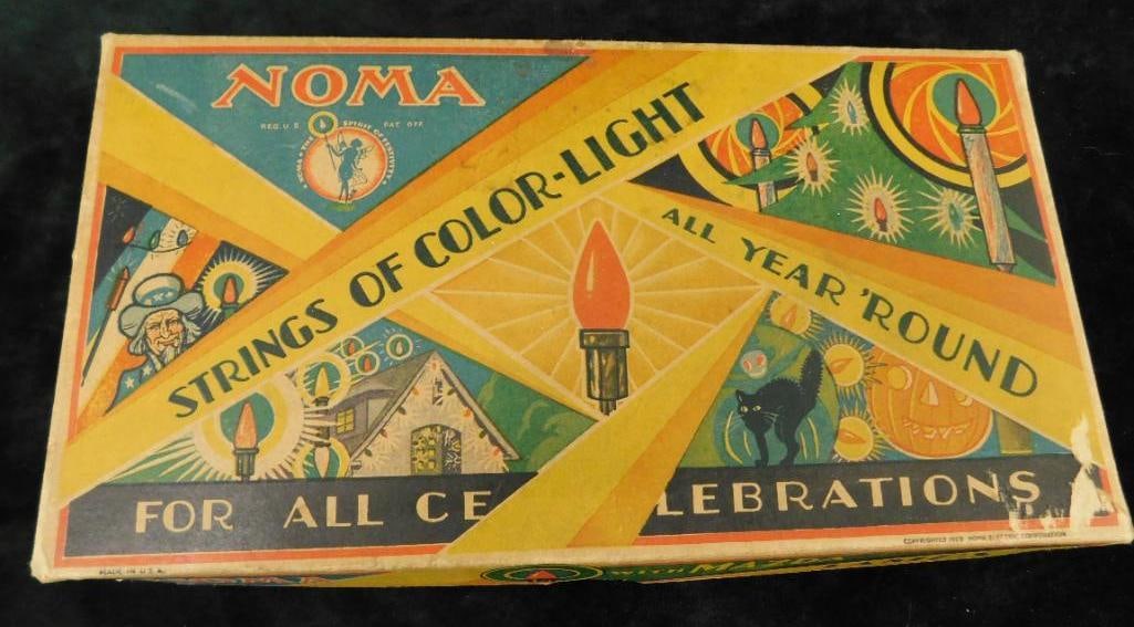 Vintage Noma Christmas Lights in Original Box - Several Figural Bulbs (1 of 20)