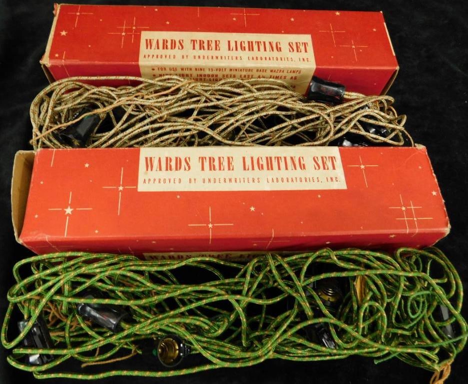 Pair of Vintage Wards Christmas Lights In Original Boxes (1 of 10)