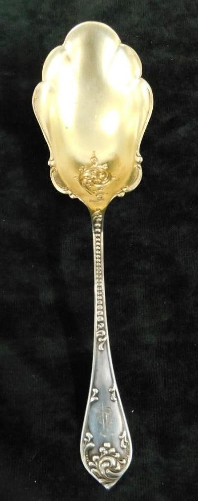 Sterling Silver - Serving Spoon - Gold Plated Cup - 60 Grams (1 of 12)