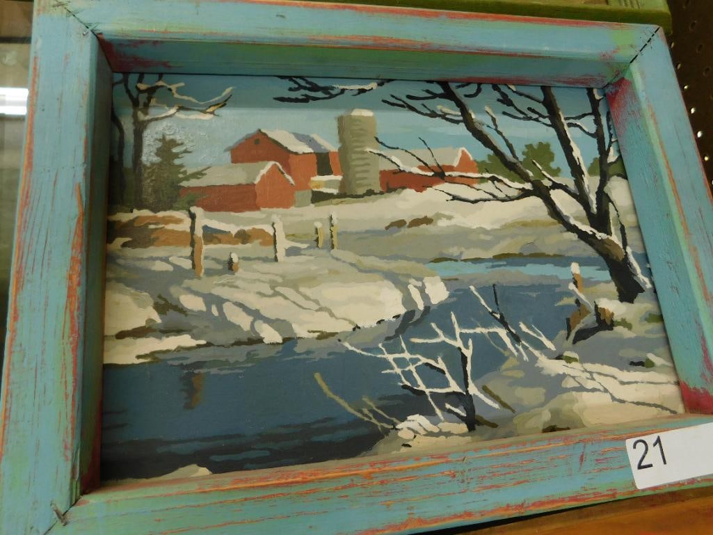 Vintage "Paint By Numbers" - 16" x 20" - Still Life - Unframed (1 of 3)