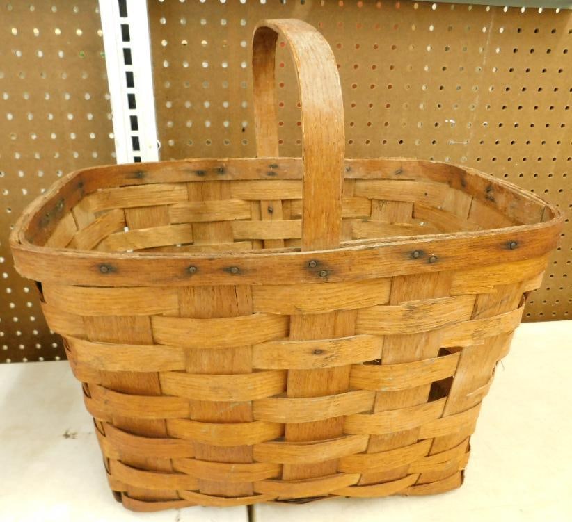 Vintage Basket - 17.5" x 17.5" x 11.5": See Photos For Details and Condition