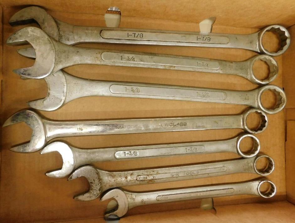 Tools - Box Lot of Large Combination Wrenches (1 of 12)