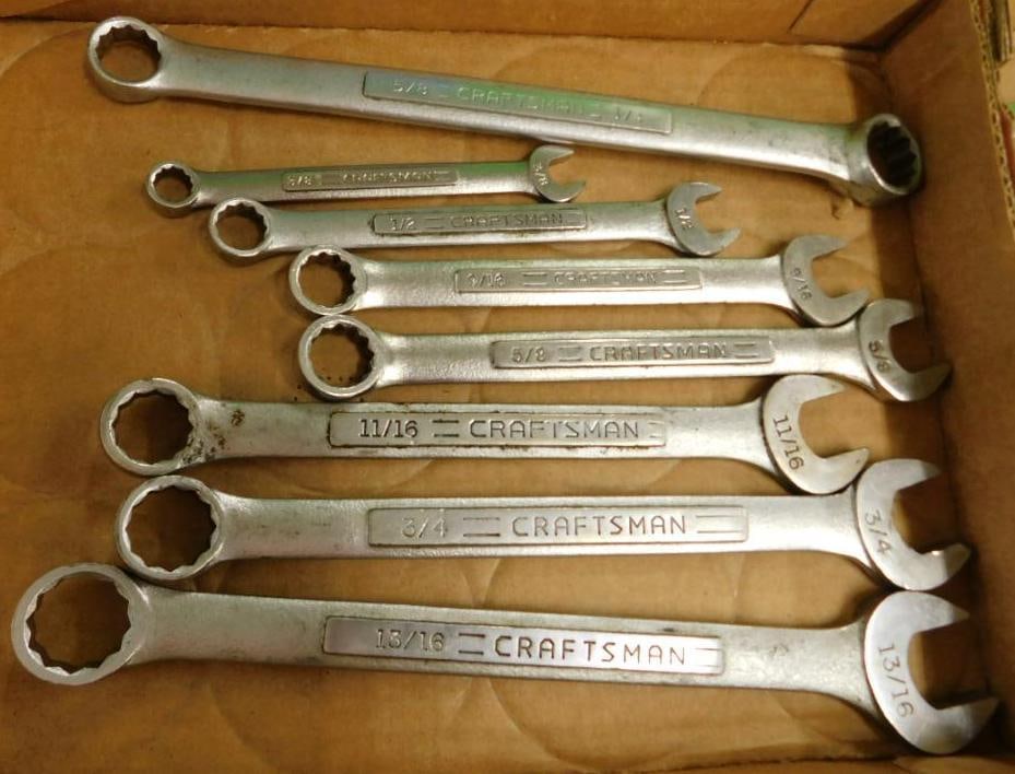 Tools - Box Lot of Craftsman Combination Wrenches (1 of 9)
