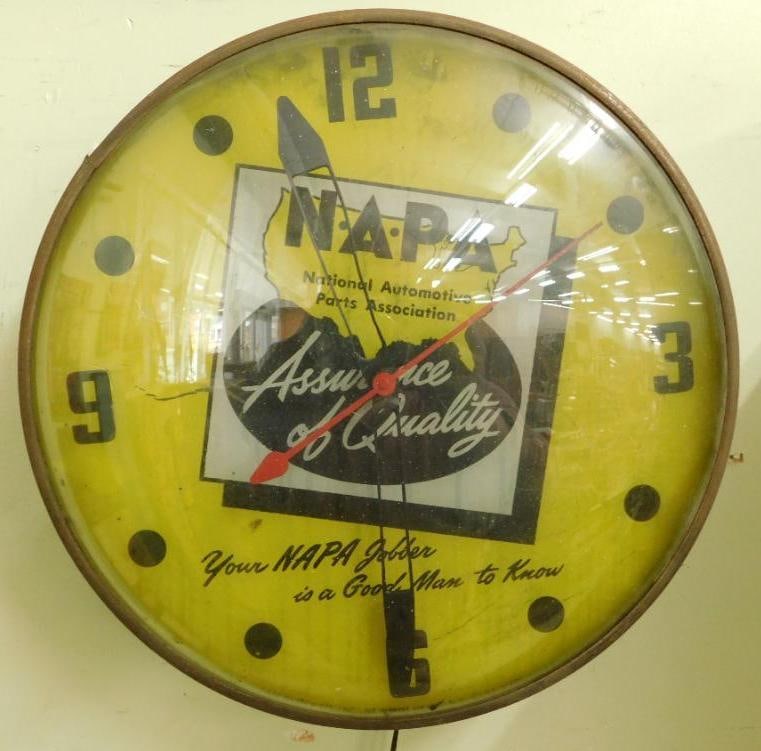 Napa - Advertising - Pam Electric Wall Clock - 15" x 3" - not working - as Is (1 of 6)