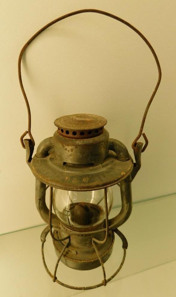 Vintage Railroad Lantern - Dietz - Vesta - Boston and Albany Railroad - Clear Globe: 10" x 6.25" - See Photos For Condition and Details