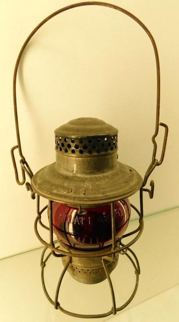 Vintage Railroad Lantern - Adlake - RIL - Rock Island Railroad - Red Globe Adlake Kero (1 of 10)