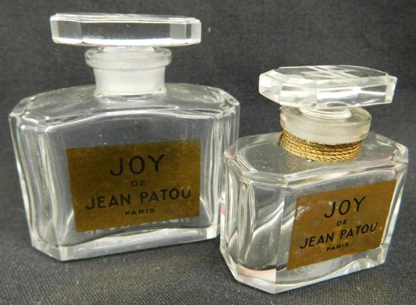 Pair of Joy Patou "Joy" - Paris - Perfume Bottles - 2" - 2.25" with Labels: See Photos For Details and Condition