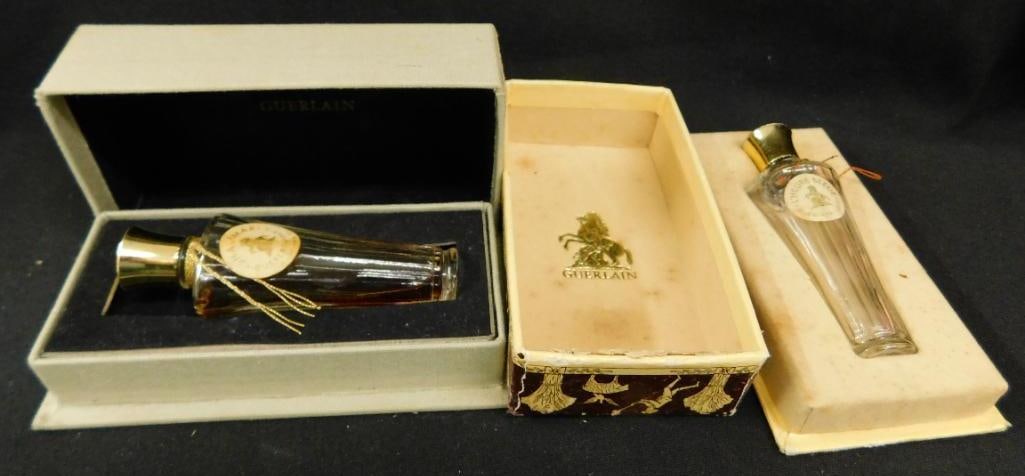 Pair of Guerlain - Paris - France - Perfume Bottles - Original Boxes - Shalimar 3": L'Heure Bleue 3" - See Photos For Details and Condition