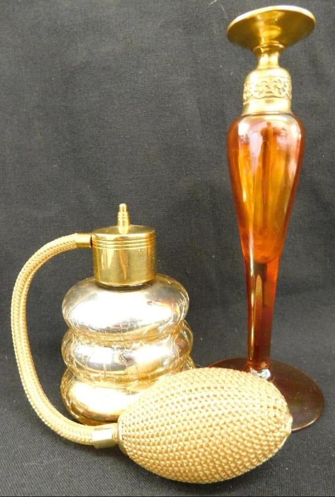 Devilbiss Crackle Glass Atomizer 3.5" Tall - Vintage Fancy Perfume Bottle with Dabber 6" (1 of 12)