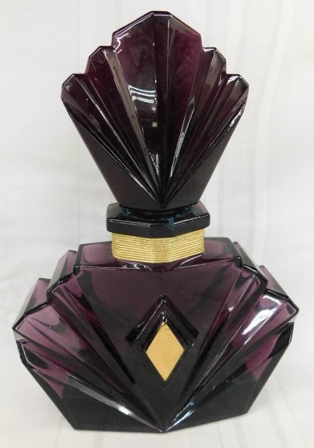 Oversized Display "Dummy" Bottle - Unmarked Amethyst - 12.5" x 9" x 3" (1 of 11)