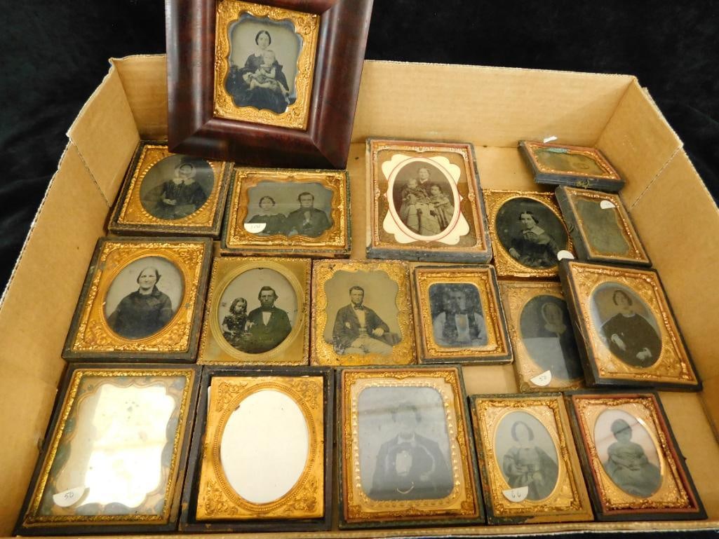 Box Lot With 17 Daguerreotype - Tin Types and Others - Picture Side Only (1 of 15)