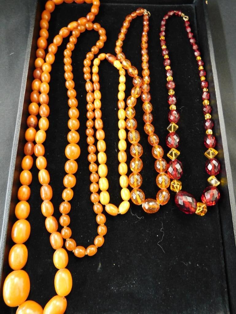 Group of 3 Butterscotch Amber Necklaces - 28" - 20" - 14" - 20" Baltic Amber Necklace (1 of 10)