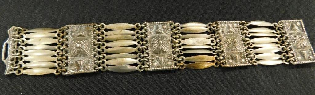 Sterling Silver - Wide Link Bracelet - 42 Grams (1 of 9)