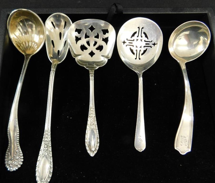 Sterling Silver - 5 Bon Bon Servers and Ladles - 95 Grams (1 of 15)