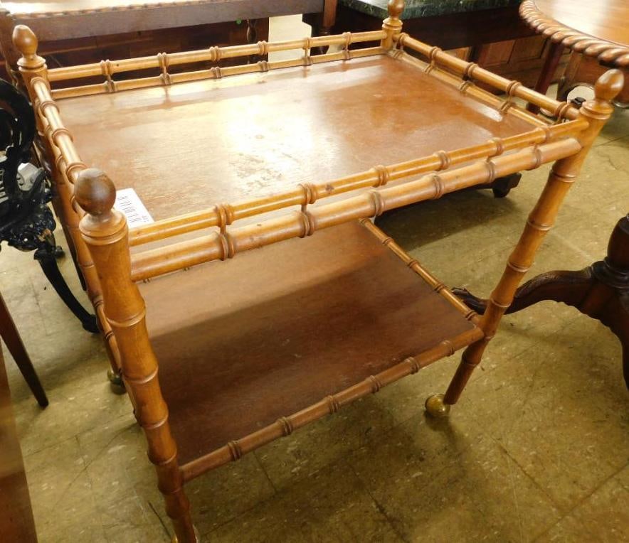 Bamboo Style Tea Cart - 30" x 24" x 16" (1 of 7)