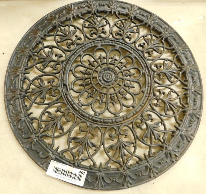Round Cast Iron Register Plate - 16" Round: See Photos For Details and Condition