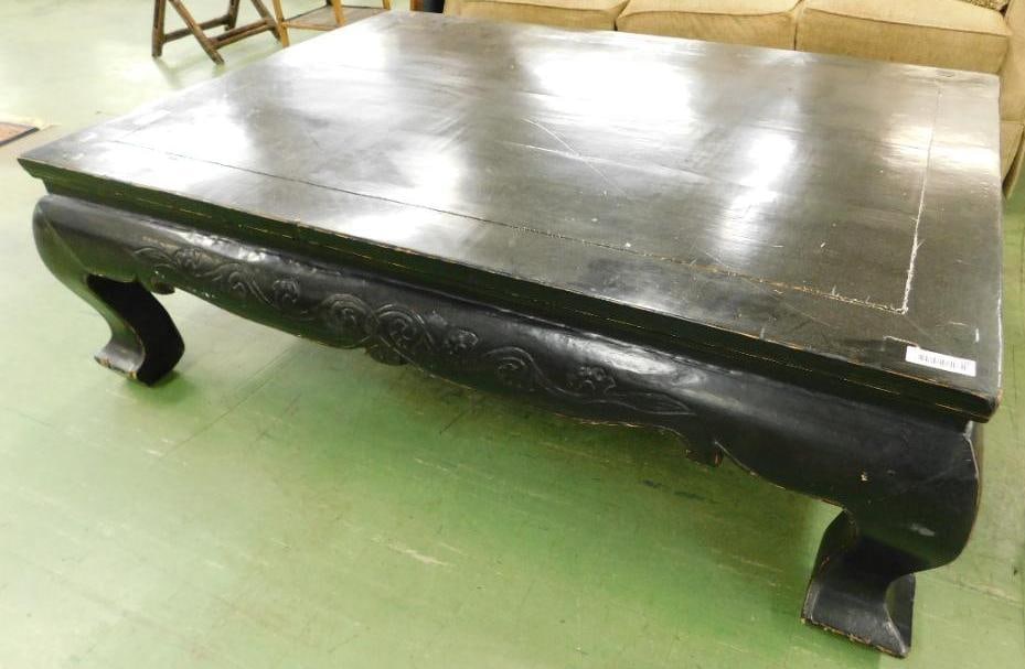Large Newer Coffee Table Painted - 20" x 63" x 44": See Photos For Condition and Details