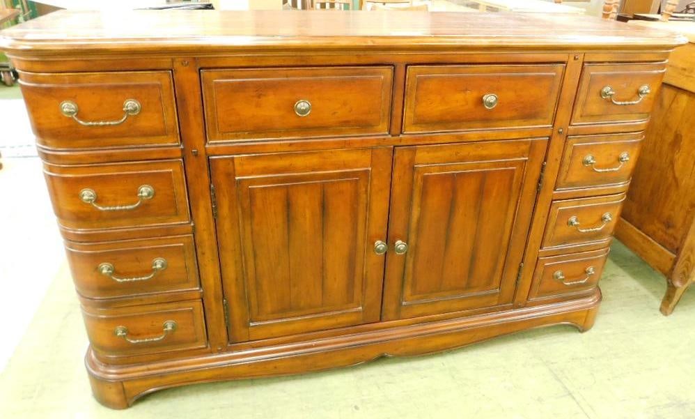 Hooker Furniture - 10 Drawer 2 Door Sideboard - 40" x 68" x 20": See Photos For Condition and Details