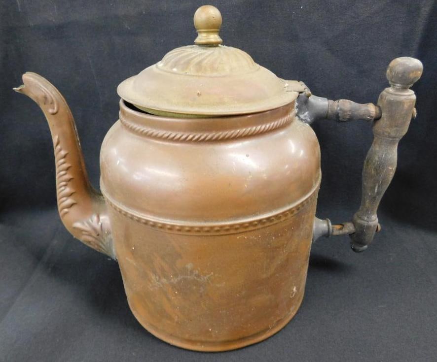 Vintage Copper Teapot - 7.5" x 9.5" x 5.5" (1 of 7)