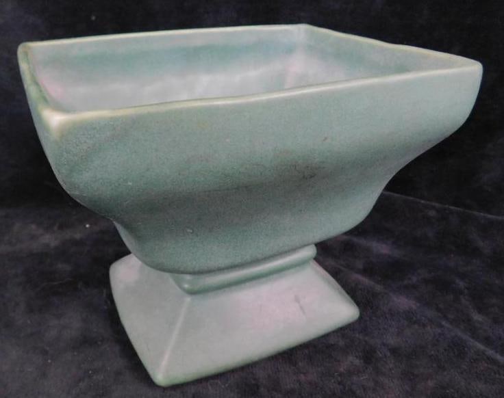 McCoy Footed Bowl - Green Glaze - 4.5" x 5.5" x 4.5" (1 of 7)