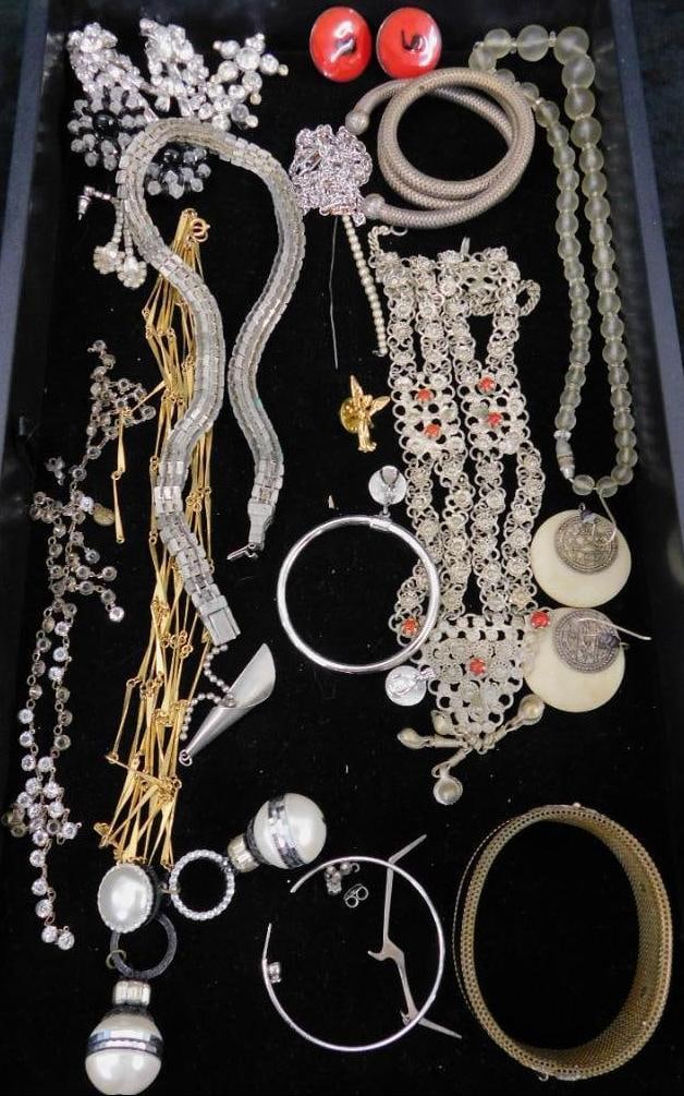 Tray Lot of Misc. Costume Jewelry - Some Signed (1 of 11)