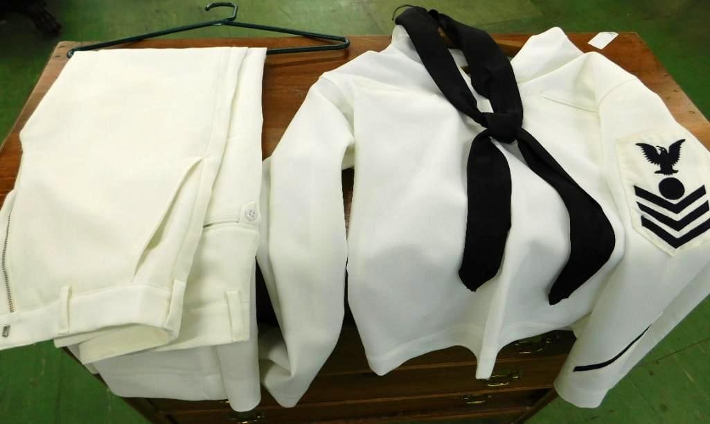 Vintage Military Uniform - White - USS Theodore Roosevelt: See Photos For Condition and Details